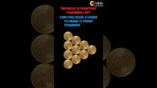 Move 3 coins to make the triangle point right side#puzzles #riddles #brainteaser #visualpuzzle