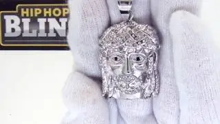 Stainless Steel Iced Out Jesus Piece Pendant