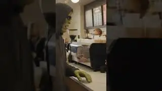 Frankenstein going to Starbucks! #classicmonsters #comedy #monsters #funny #starbucks #frankenstein