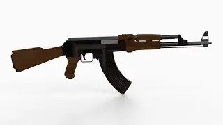 「DESIGN 184」 How to design AK47 Rifle by Solidworks - TIMELAPSE