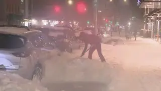 Harlem slammed by snow as storm continues