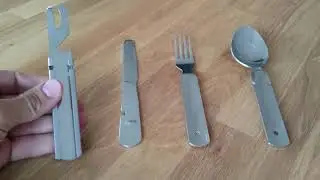 BW Besteck zusammenbauen / Bundeswehr Feldbesteck Camping Outdoor / Dosen&ouml;ffner benutzen / Tutorial