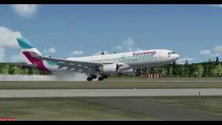 P3Dv4.5 - eurowings Discover Landing @ EDDF Frankfurt Intl. Airport