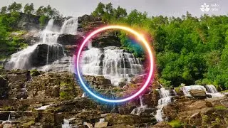 Cascade Waterfall Slow Motion. Nature Sounds. White Noise for sleeping 🎧Audio relax