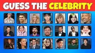 Can You Guess All 50 Celebrities? | Guess The Celebrity Quiz Challenge