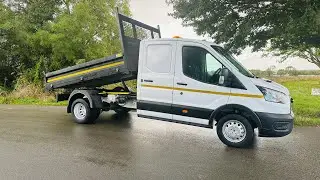 FORD TRANSIT 2.0TDCI T350 *LWB - DOUBLE CAB UTILITY TIPPER* (70 REG EURO 6) ECOBLUE - 1 OWNER
