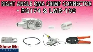 Right Angle QMA Male Crimp Connector For RG174 & LMR-100 - Perfect For DIY Installs!