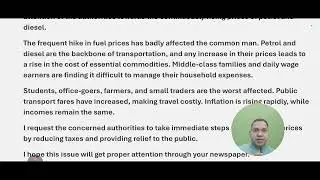 English important letters Placing an order for book price rising prices of petrol and diesel 