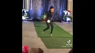 Beauty Queen in skimpy black outfit and very high heels FALLS during Casual Wear Competition