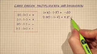 Ganze Zahlen multiplizieren und dividieren | Mathe Mit MatheManu