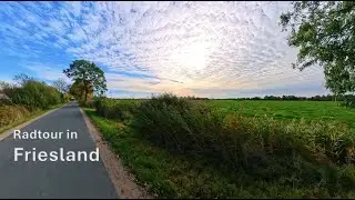 Mit dem Rad über die Felder in Friesland