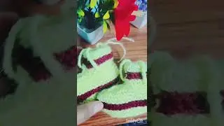 New born baby shoes #multicolor shoes #shortvideo #two colors shoes  #craft