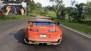 Toyota Supra MK4 Orange POV w/ Logitech G923 | Realistic Wheelcam Street Drive Forza horizon 5 