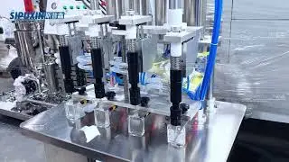 4 nozzles vacuum level-equal filling machine with PLC #cologne #perfume #fragrance #bodymist