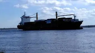 Out and about Jax Fl with Doc, River Traffic, cargo ship 15feb18
