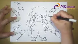 How to Draw Someone Being Bullied