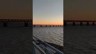 Sunset at the &Ouml;resund Bridge, Sweden - Denmark 🇸🇪🇩🇰 #shorts