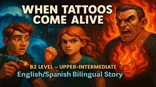 When Tattoos Come Alive ✨ B2 Upper-Intermediate Bilingual Story to Learn English & Spanish