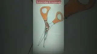 Does this looks like real scissors - 3DRealistic drawing #shorts #viral #scissors #3DRealisticdra
