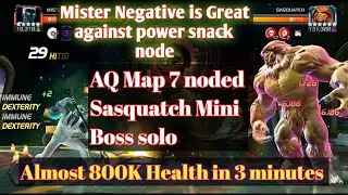 AQ Map 7 Noded Sasquatch Mini Boss Solo'd by mister Negative/ Best Power snack counter/ MCOC