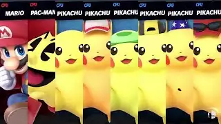 Smash Ultimate EX Mario & Pac-Man VS Pikachu Army