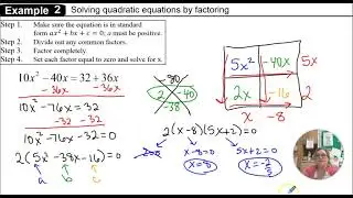 U5L3 Ex. 2 Solve by factoring