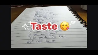 Taste ~ Sabrina Carpenter | Lyrics Song ~ 104 | 2024 | Album: Short n' Sweet | Genre: Pop | music