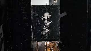 Abstract Acrylic, Charcoal and Pencil Women Portrait Drawing