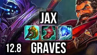 JAX vs GRAVES (TOP) | Rank 3 Jax, 6 solo kills, 15/2/3, 1.0M mastery, Godlike | BR Challenger | 12.8