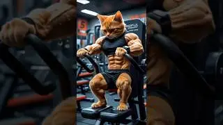 cat gym ai video generate #shortsfeed #cat #shortvideo #shorts