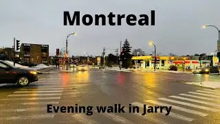 Evening walk in Jarry : Montreal winter evening /Neighborhood in Montreal /Housing in Montreal