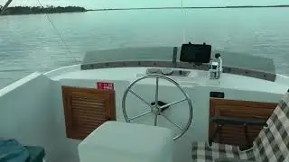 Boat returning to Metung Gippsland Lakes