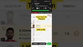 LKN vs DC Match| Today's Dream 11 Team| LKN vs DC , LKN vs DC Match Prediction| #shorts #shortsvideo