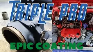 Exhaust heat management - Flame spray ceramic coating