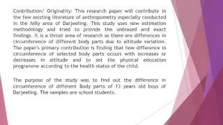 A Comparative Study on Circumference of Selected Body Parts of 13 Years Old Boys of Four Different A