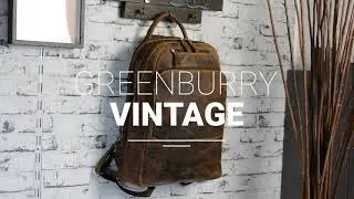 Greenburry Rucksack Leder 33x43cm Vintage antikbraun 1531-25