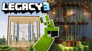 Стеклянный лабиринт и вольер для попугаев | Minecraft 1.18 Legacy SMP #7