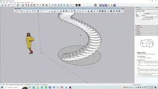 SKETCHUP 1001 BIT TOOL TUTORIAL | circular staircase with circular array