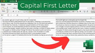 How to Capitalize Only the First Letter of a Sentence in Excel | Excel Tutorial