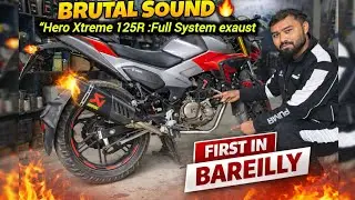 Hero Xtreme 125R Full System Akrapovic Exhaust Install 🔥 Brutal Sound & Modified Look 🚀