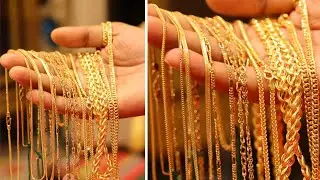 Gold Light Weight Chain From 5 To 13 Gram With Price || Latest Chain Collection@Crazy_Jena