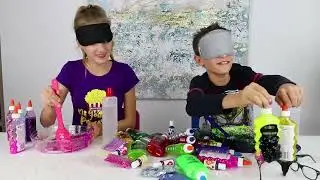 SIS vs BRO! BLINDFOLDED SLIME PRANK CHALLENGE GONE WRONG!!!