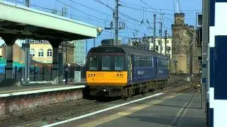 First Great western 142063 passes through Newcastle central station