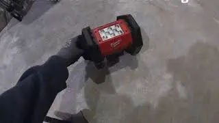 NICE!! Quick Review on Milwaukee M-18 Lithium Ion LED Flood Light. VERY BRIGHT!!
