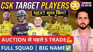 CSK IPL 2026 के लक्ष्य | मैक्सवेल-रसेल😳 5 बड़े ट्रेड अपडेट | CSK की पूरी टीम और रिटेंशन लिस्ट