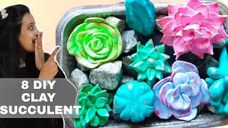 Clay succulent | Fake plants | Diy succulent plants | Clay succulent tutorial