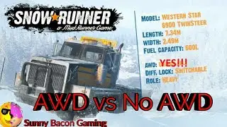 Twin Steer AWD vs no AWD | Snowrunner