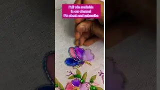 3d net floral patch work embroidery # shortd#viral# trending# aari embroidery # patchwork