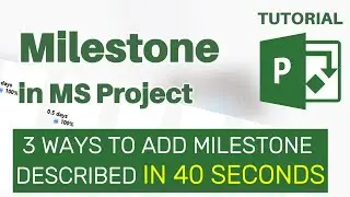 MS Project - How to set milestone