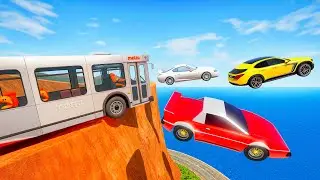 Cars Vs Cliff Roads #3 Beamng Drive Challenge Ends In Total Destruction!